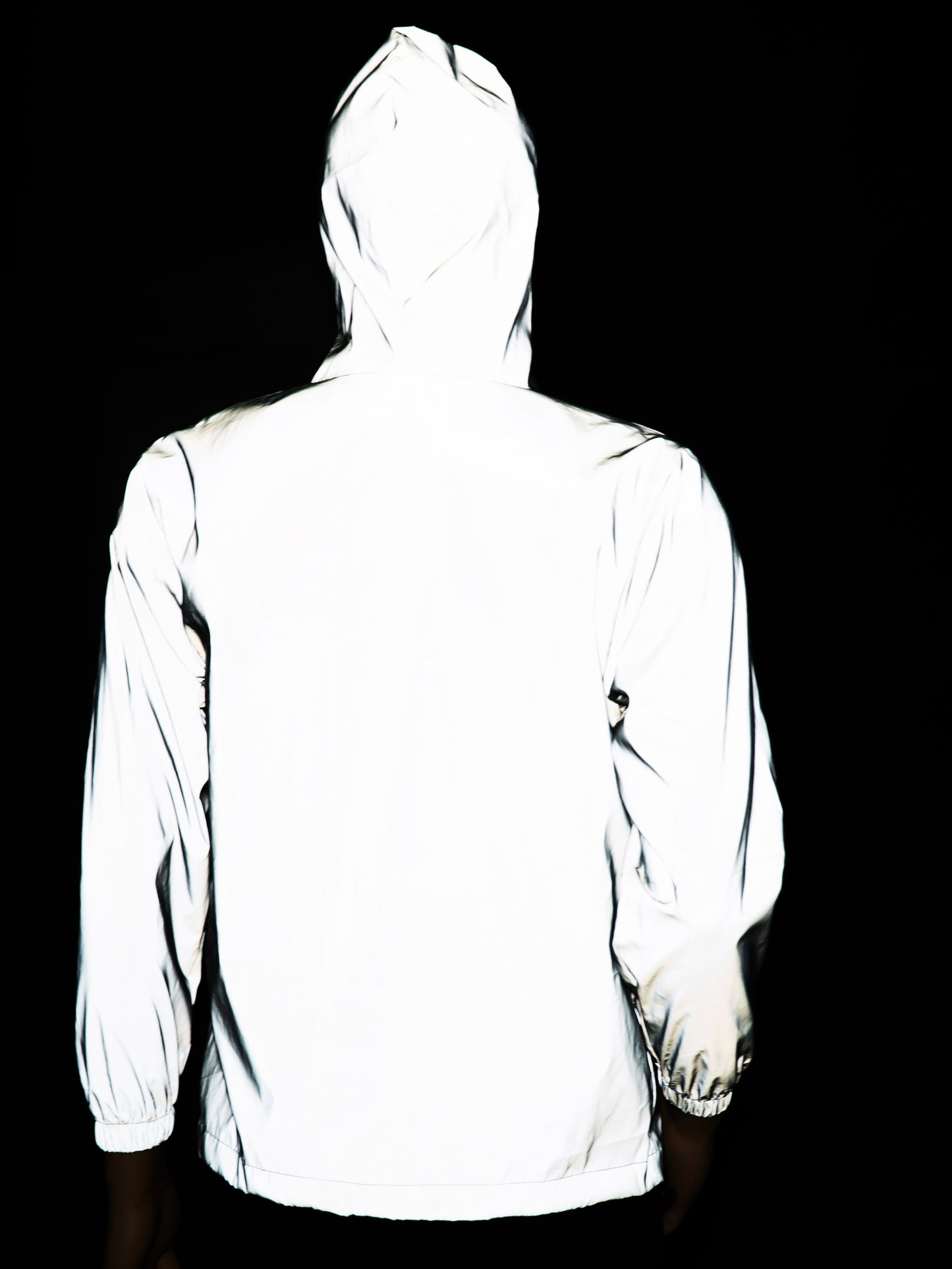 Men's Reflective Hooded Windbreaker Jacket - Casual, Lightweight Coat for Nighttime Running, Spring/Fall Outdoor Wear